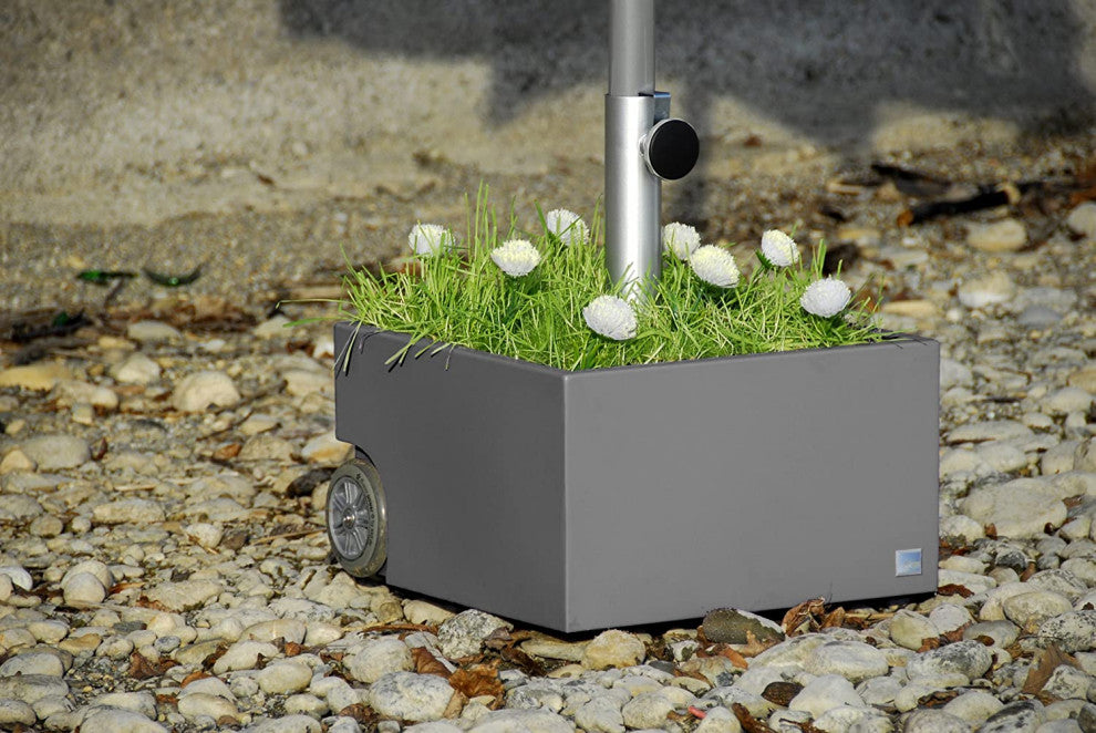 XXD''s (#O-811) Zinc Plated Dark Grey Powercoated Planter & Umbrella Stand