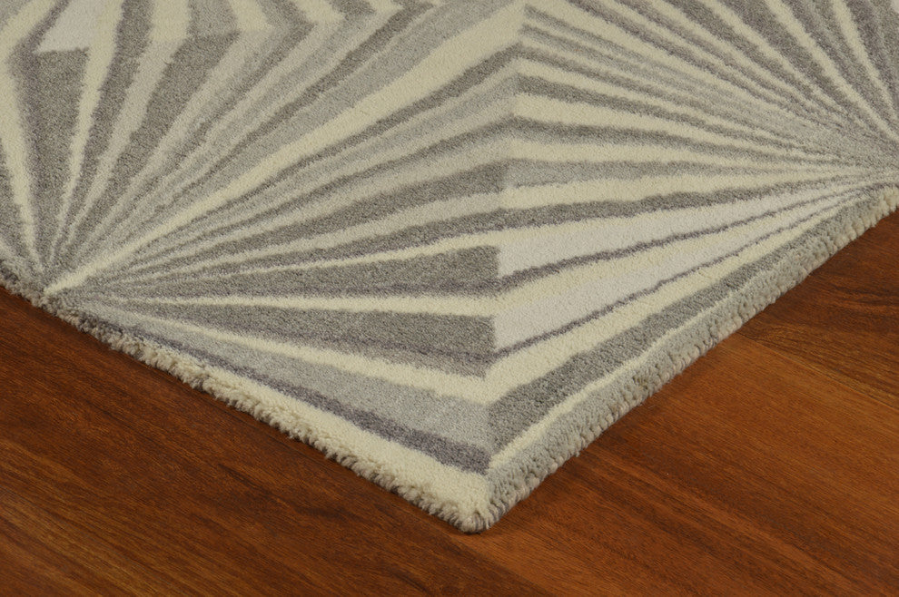 Gray Illusion Modern Geometric Area Rug, 7'6"x9'6"