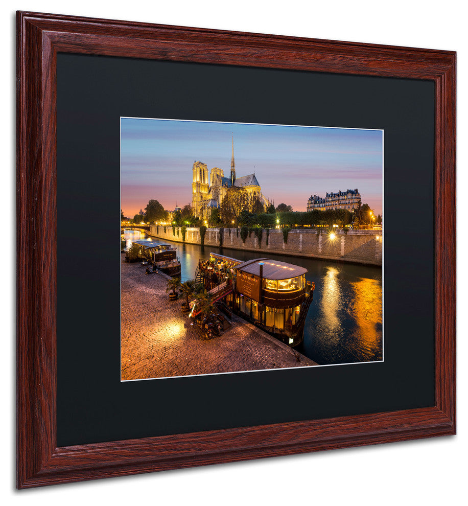 Mathieu Rivrin ''Notre Dame de Paris in Colors'' Matted Framed Art, 16x20
