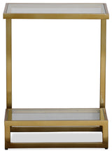 Uttermost Musing Brushed Brass Accent Table