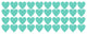 Hearts Pattern Wall Decal, 4", Cranberry