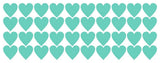 Hearts Pattern Wall Decal, 4", Cranberry