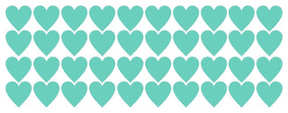 Hearts Pattern Wall Decal, 4", Cranberry