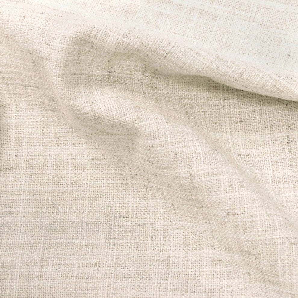 Williams King Nail Button Tufted Wingback Platform Bed, Linen Talc