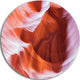 Antelope Canyon Brown Wall, Landscape Photo Disc Metal Wall Art, 23"