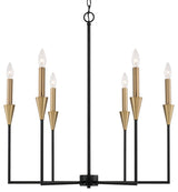 Capital Lighting 451961 Avant 6 Light 29"W Taper Candle Style - Aged Brass /