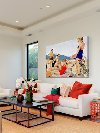 "Beach Pals" Painting Print on Wrapped Canvas