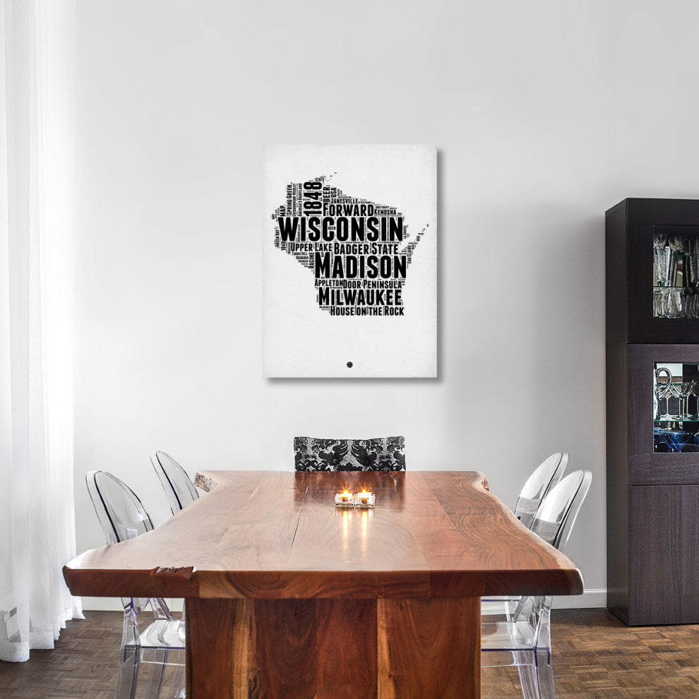 "Wisconsin Word Cloud 2" Fine Art Print