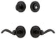 Ageless Iron Loch Rosette Combo Pack Tine Lever, Black Iron