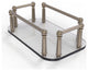 Vanity Top Glass Guest Towel Tray, Antique Pewter