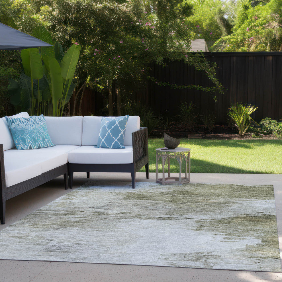 Machine Washable Indoor/Outdoor Chantille ACN595 Taupe 2'6" x 3'10" Rug