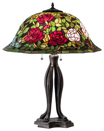 Meyda Lighting 229111 30" High Tiffany Rosebush Table Lamp