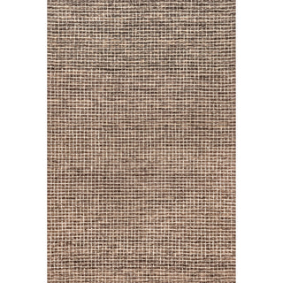 Melrose Checked Wool Area Rug, Brown 4'x6'