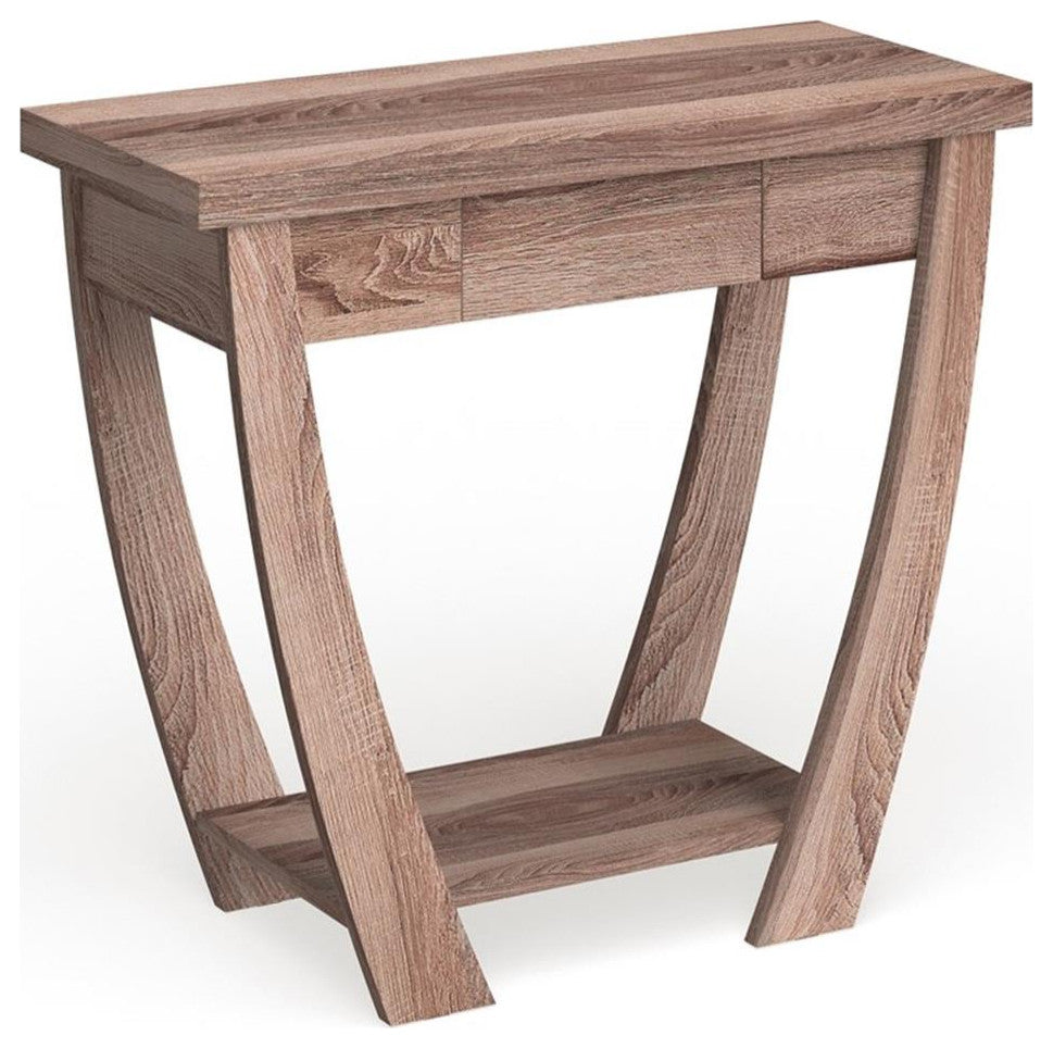 Furniture of America Quaint Modern Wood 1-Drawer Console Table in Light Oak