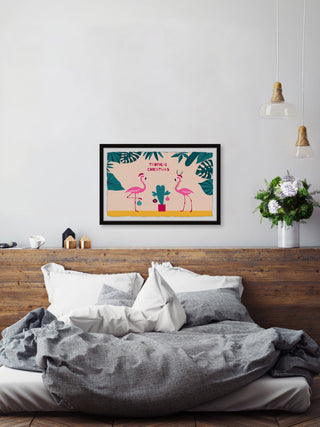 "Tropical Christmas" Framed Painting Print, 24x16