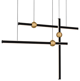 Quoizel PCHVK144 Harvick 44"W LED Abstract Linear Pendant - Matte Black