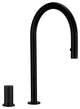 Bagnox™ Solid Brass Pull Down Kitchen Sink Faucet, Matte Black