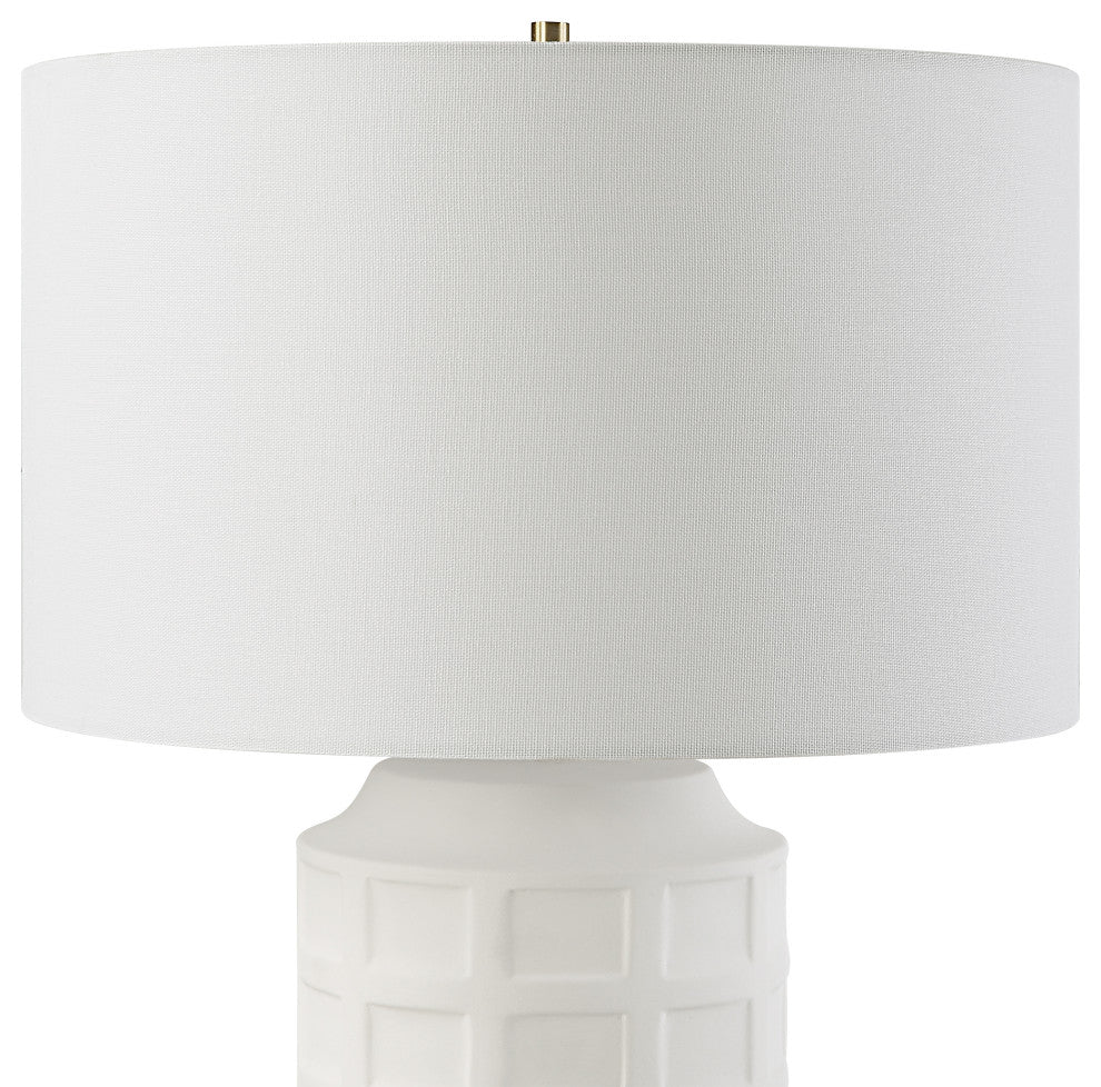 Uttermost Window Pane White Table Lamp