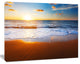 Blue Sea and Sky with Sandy Beach, Seashore Canvas Art Print, 40"x30"