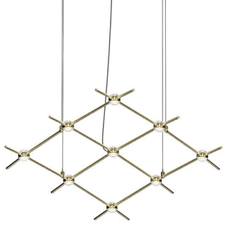 Sonneman 21Q-RC3312 Constellation Aquarius Minor 9 Light 67"W LED - Satin Brass