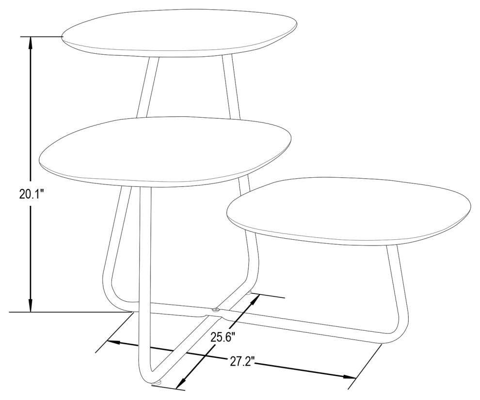 LeisureMod Hazelton End Table Manufactured Wood Top and Steel Base, Black