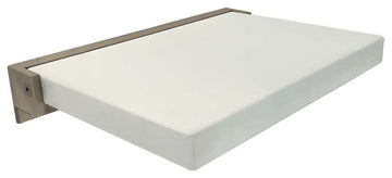 Transolid PPS1420UP-01BS Preston 14x20  FlipUp Seat, White/Brushed Stainless