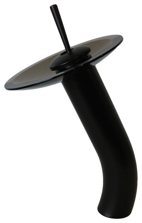 Novatto GF-001ORB-T Vessel Tea Colored Glass Faucet, Oil Rubbed Bronze