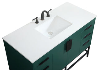 Home Living 22" Modern Green-Light Bathroom Vanity