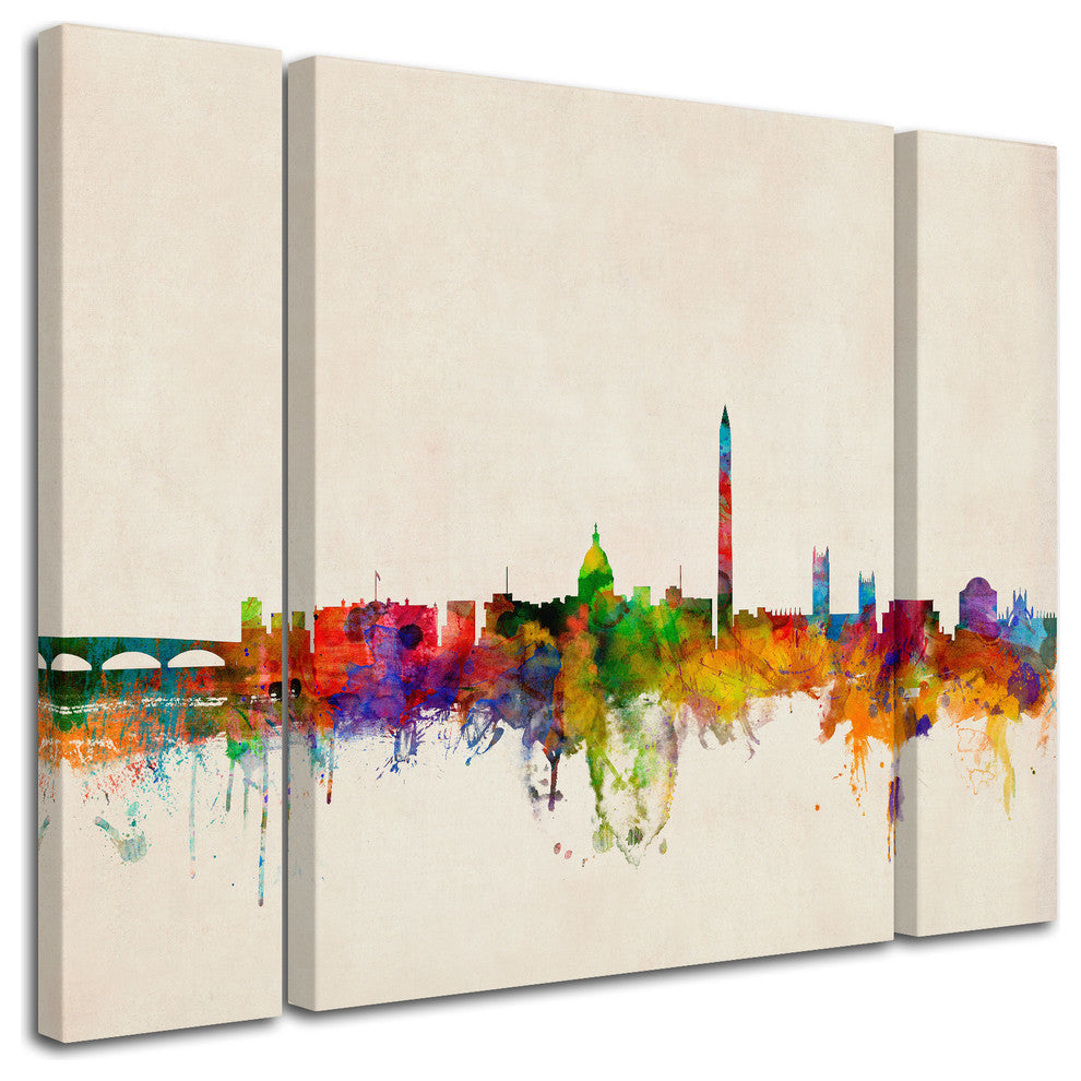 Michael Tompsett ''Washington Skyline'' Multi Panel Art Set, 41"x30"