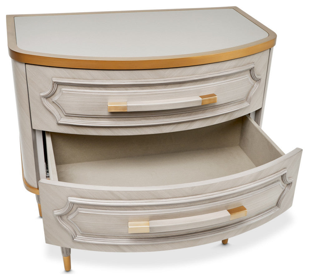 St. Charles 2-Drawer Nightstand, Dove Gray