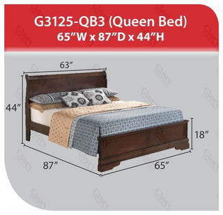 Hopeton Bed, Cappuccino, Queen