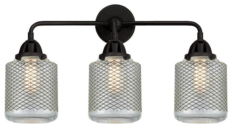 288-3W-BK-G262 Stanton 3 Light 24" Bath Vanity Light, Matte Black