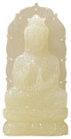Chinese Off White Color Stone Guan Yin Bodhisattva Avalokitesvara Statue ws1773