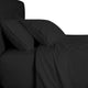 Bamboo 1500 Thread Count Solid Bed Duvet Cover Set, King, Black