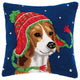 Holiday Beagle W/Hat Hook Pillow