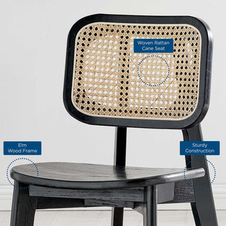 Habitat Wood Dining Side Chair, Black