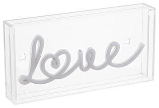 Love 11.88" X 5.88" Acrylic Box USB Operated LED Neon Light, Red