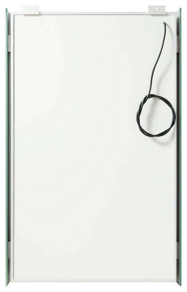 Santona Wall Medicine Cabinet, Frameless LED Mirror, Silver, 20"w X 32"h