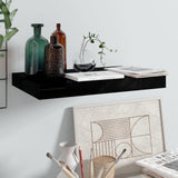 vidaXL Wall Shelf Floating Shelf Display Shelf Wall Mounted High Gloss Black