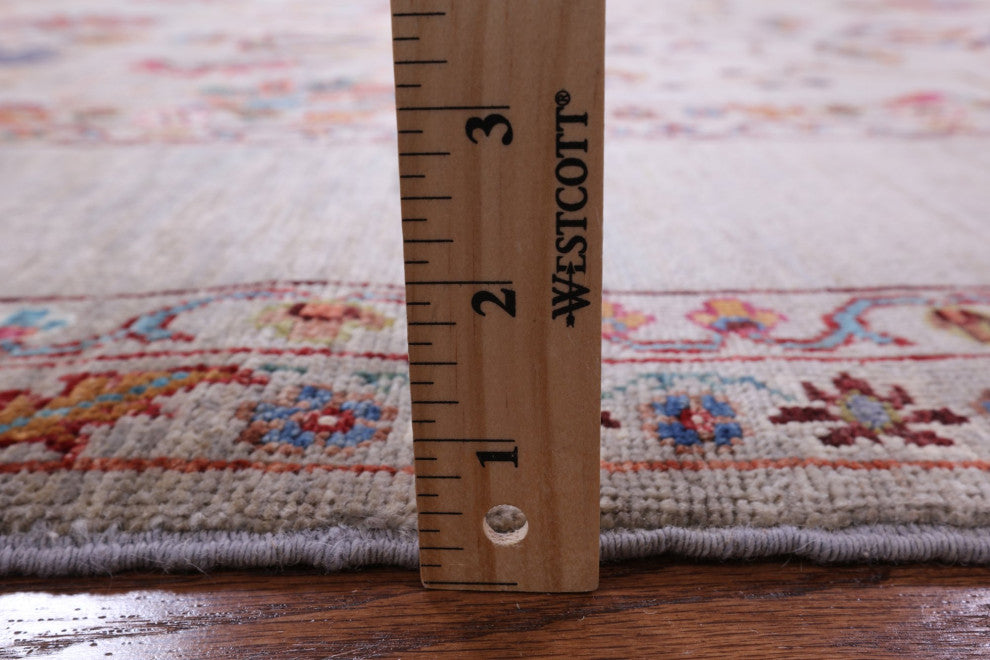 6' 11" X 9' 9" Hand-Knotted Persian Tabriz Wool Rug Q7511