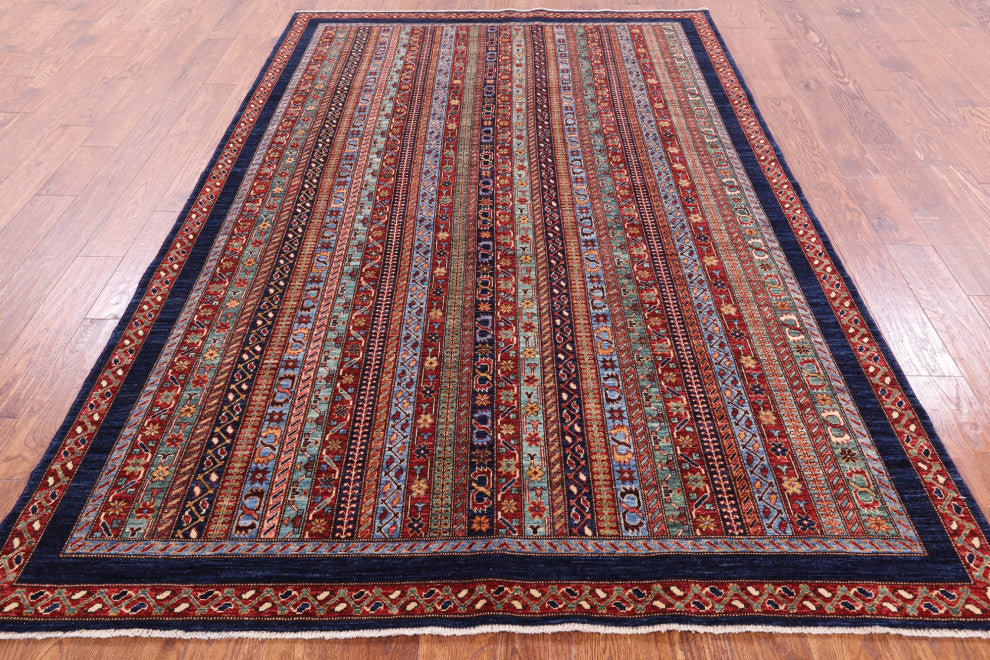5' 11" X 9' 0" Persian Gabbeh Shall Hand Knotted Rug Q5069