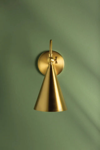 Lupe 1-Light Wall Sconce, Aged Brass