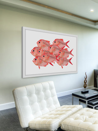"Golden Snapper" Framed Painting Print, 18"x12"