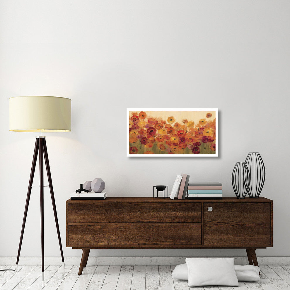 "Summer Poppies" Digital Paper Print by Silvia Vassileva, 38"x20"
