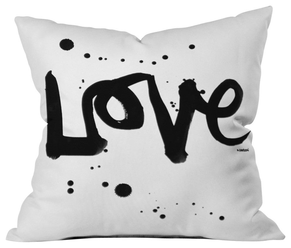 Kal Barteski Love 1 Outdoor Throw Pillow
