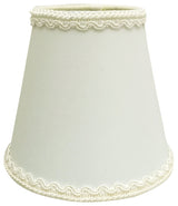 White Empire Chandelier Lamp Shade Decorative Trim, Single