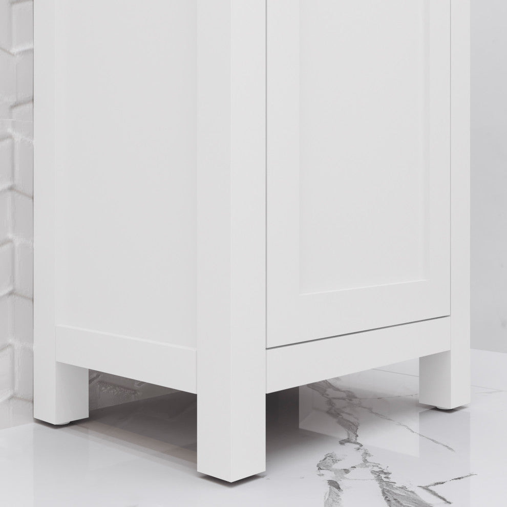 Mia 18 In. Integrated Ceramic Sink Top Vanity in Pure White with Faucet