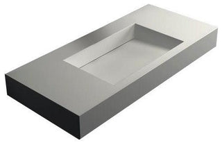 ADM Rectangular Wall Mounted Sink, White, 48", Matte White
