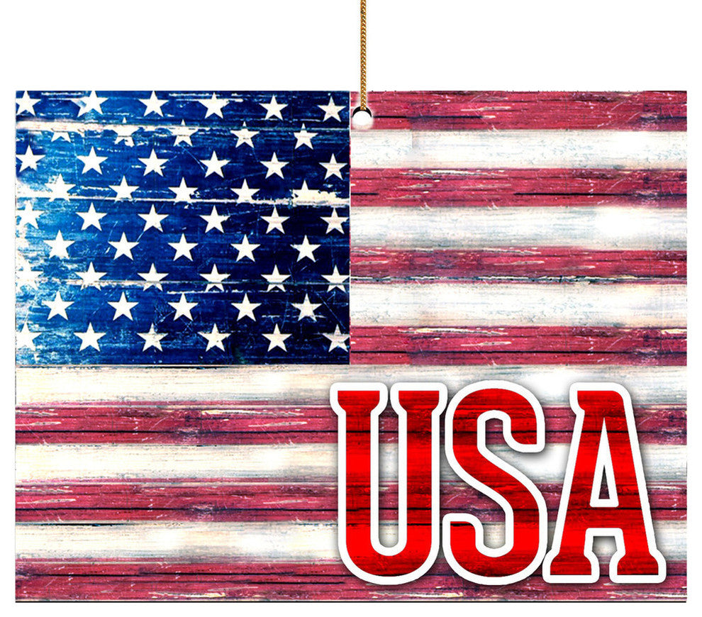 Usa Flag  Ornaments, Set of 3