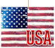 Usa Flag  Ornaments, Set of 3